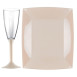 Hard Disposable TableWare Beige